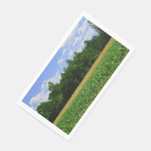 Ländliche Landschaft eines Mais- und Weizenfeldes Serviette