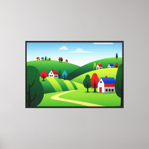 Ländliche Landschaft Leinwanddruck