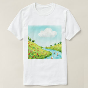 Ländliche Landschaft T-Shirt