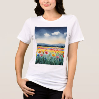 Ländliche Landschaft Tri-Blend Shirt