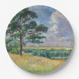 Ländliche Landschaft um Méréville, Frankreich (Art Pappteller