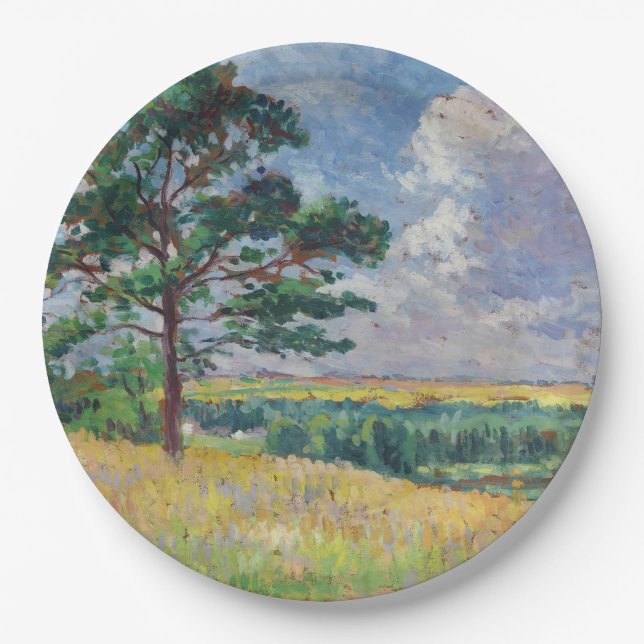 Ländliche Landschaft um Méréville, Frankreich (Art Pappteller (Vorderseite)