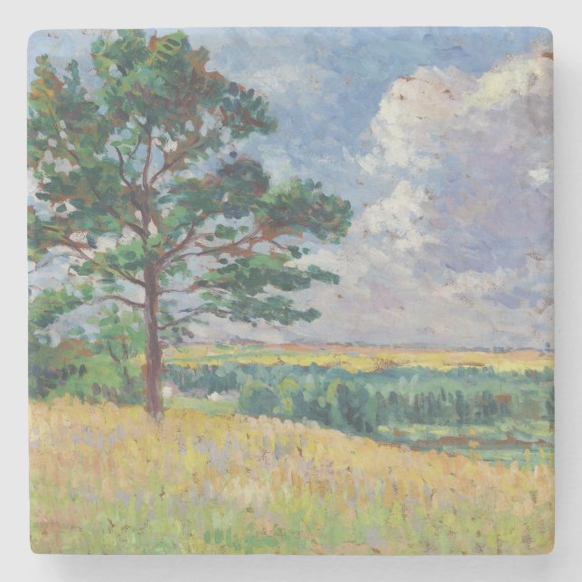 Ländliche Landschaft um Méréville, Frankreich (Art Steinuntersetzer (Vorderseite)