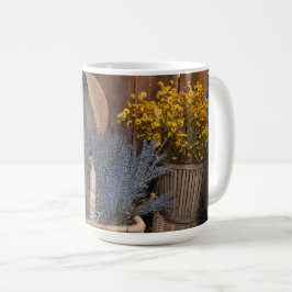 Ländliche Lavendelernte Kaffeetasse
