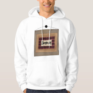 Ländliche Minimalistische Simplify-Wort-Kunst Hoodie