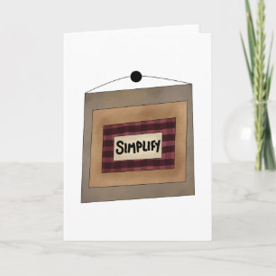 Ländliche Minimalistische Simplify-Wortkunst-Schil Karte
