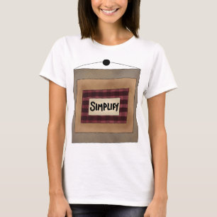Ländliche Minimalistische Vereinfachen Wort Kunst T-Shirt