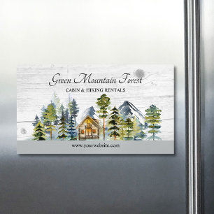 Ländliche Nebelwald-Berghütte Magnetische Visitenkarte
