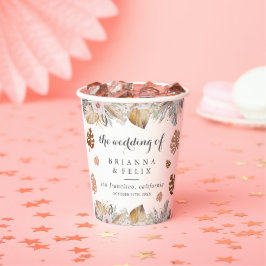 Ländliche neutrale Boho-Hochzeit Pappbecher
