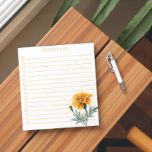 Ländliche Orange Marigold To-Do-Liste Lehrer-Gesch
