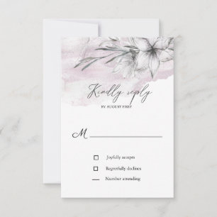 ländliche pastellfarbene Botanik-RSVP-Hochzeitskar RSVP Karte