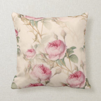 Ländliche rosa Rosen Kissen