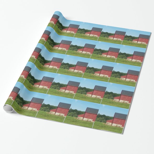 Ländliche Scheune Geschenkpapier (Ungerollt)