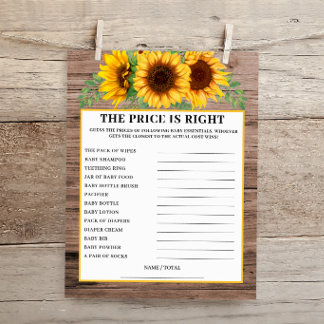 Ländliche Sonnenblume The Price is Right Baby Spie