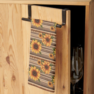 Ländliche Sonnenblumen Geschirrtuch