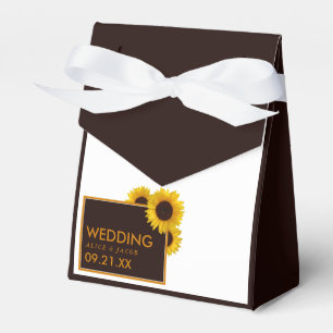 Ländliche Sonnenblumen-Hochzeit - Florales Hochzei Geschenkschachtel