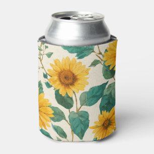 Ländliche Sonnenblumen-Wasserfarben-Blumen-Farmhau Dosenkühler