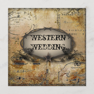 ländliche Stacheldraht Western Country Cowboy Hoch Einladung