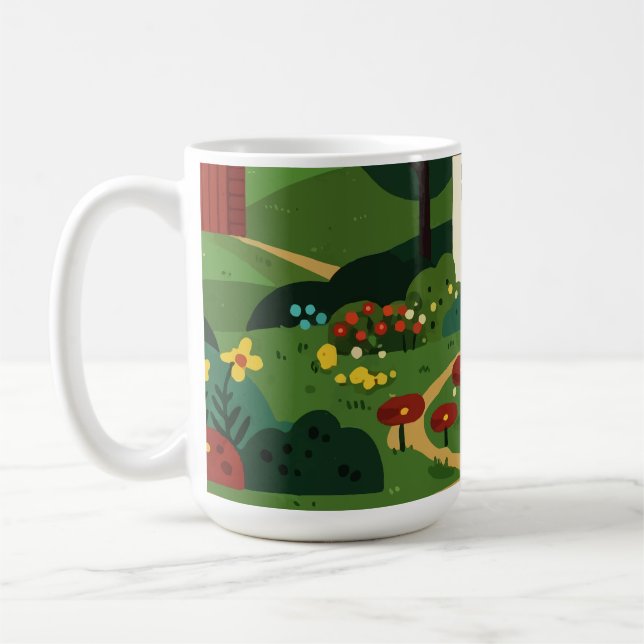 Ländliche Stadt Kaffeetasse (Links)