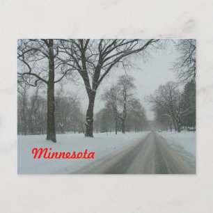 Ländliche Straße in Minnesota Postkarte