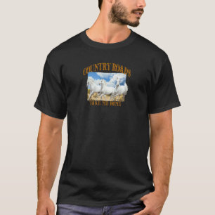 Ländliche Straßen bringen mich nach Hause, Pferde  T-Shirt