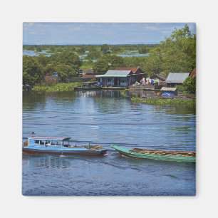 Ländliche Szene, Tonle Sap See, Siem Reap, Angkor, Magnet