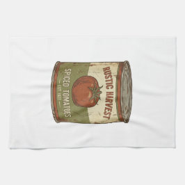 Ländliche Vintage Gewürz-Tomaten-Dose Geschirrtuch