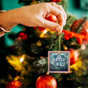 Ländliche Vintage-Landhaus-Ephemere Keramikornament