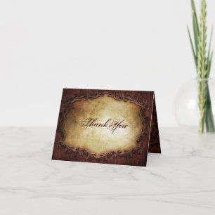 ländliche Vintage Western-Land Hochzeit Danke