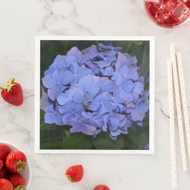 Ländliche Violette Hydrangea macrophylla  Serviette (Beispiel)
