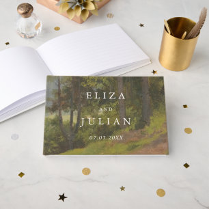 Ländliche Wald-Hochzeit Eleganz Gästebuch