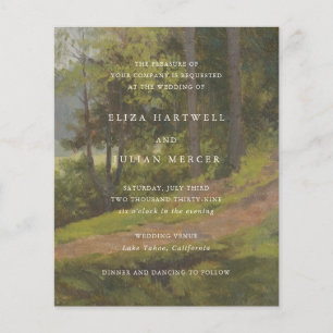 Ländliche Wald-Hochzeitseinladung im eleganten Sti Flyer