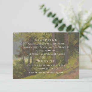 Ländliche Waldhochzeit elegant Begleitkarte