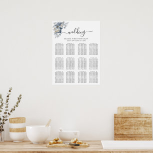 ländliche Wasserfarben-Illustration einer floralen Poster