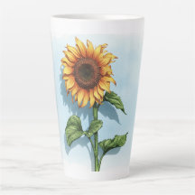 Ländliche Wasserfarben-Sonnenblumen-Tasse