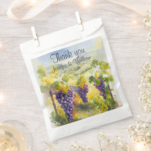 Ländliche Weinberg-Trauben Zitronen Italien Hochze Geschenktütchen