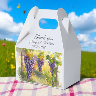 Ländliche Weinreben Trauben Zitronen Italien Hochz Geschenkschachtel