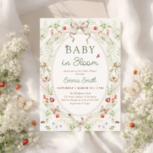 Ländliche Wildblumen-Baby-Shower 'Baby in Blüte'
