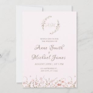Ländliche Wildblumen mit Foto Boho Land Blumen Save The Date