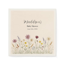 Ländliche Wildblumenwiese-Baby-Party-Papier-Servie