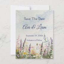Ländliche Wildblumenwiese | Boho-Aquarell