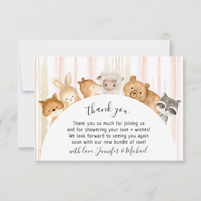 Ländliche Wildtiere Danke (Vorderseite)