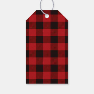 ländliche Winter-Holzfäller-rote-Buffalo-Karo-Part Geschenkanhänger