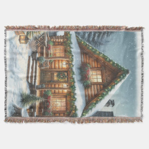Ländliche Winter-/Weihnachts-Schneehütte Decke