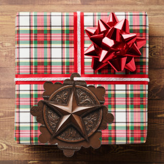 Ländlicher Bauernhaus-Cowboy Western-Country-Star Ornament Karte