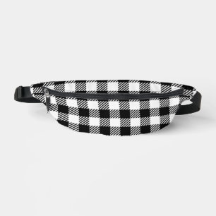 Ländlicher Bauernhof schwarz-weiß kariert Bauchtasche