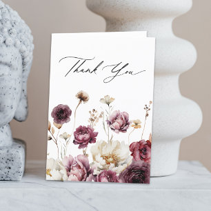 Ländlicher Blumenreichtum Dankeschön Dankeskarte