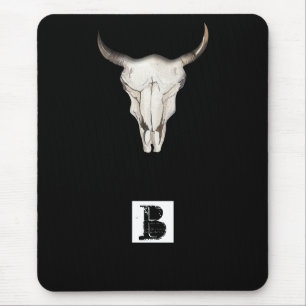 Ländlicher Boho-Stil Kuh Stier Hörner Western Land Mousepad