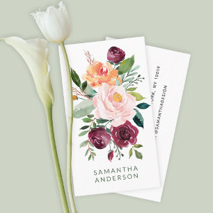 Ländlicher, femininer Blumenstrauß-Unternehmer Visitenkarte
