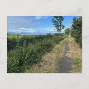 Ländlicher Fußweg auf der Isle of Bute, Schottland Feiertagspostkarte